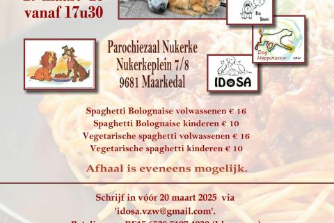 3de Spaghettifestijn t.v.v. dieren in nood © idosa vzw